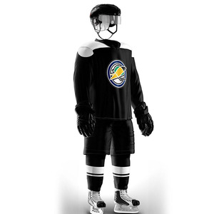 Tenues de hockey sur glace personnalisées 100 % polyester respirantes et à séchage rapide, service OEM, impression par sublimation du nom de l'équipe pour les équipes - Product Image 2