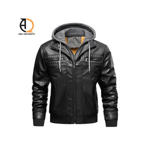 Veste en cuir classique pour moto sur mesure OEM pour hommes, en cuir véritable, pour l'hiver, vêtements de rue, fabricant au Pakistan - Product Image 4