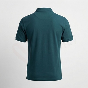 Polo à manches courtes pour homme en coton piqué, décontracté, respirant, coupe classique, design uni tricoté - Product Image 2