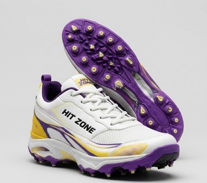 Zapatos de Cricket Elite con Tacos Metálicos, Agarre Profesional, Duraderos, Ligeros, Cómodos, para un Rendimiento Óptimo en Partidos - Product Image 1