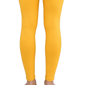 Pantalon d'équitation jaune moutarde pour femme, taille haute, extensible, avec grip aux genoux, pour l'entraînement et la compétition - Product Image 3