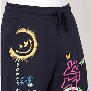 Pantalones Cortos Deportivos Sublimados de Algodón 100% para Hombre, Verano 2026, Cintura Alta, Alta Calidad - Product Image 4