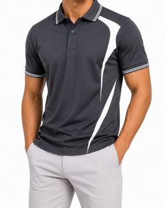 Chemise Piqué Homme Personnalisable à Manches Courtes – Tissu Respirant Tricoté Couleur Unie Polyester/Coton 220g – ODM Faible MOQ - Product Image 5