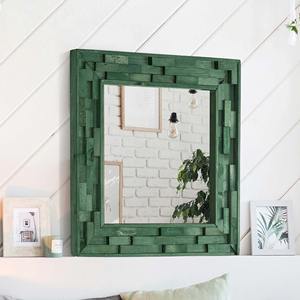 Espejo de Pared de Madera Reciclada, Estilo Rústico, para Interiores de Casas de Campo, Espejo Colgante al por Mayor - Product Image 3