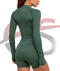 Veste de sport zippée à manches longues pour femme, idéale pour l'entraînement, la course et le fitness – Nouveauté très prisée - Product Image 3