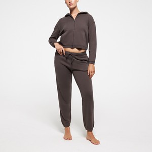 ชุดวอร์มฤดูใบไม้ร่วงฤดูหนาวแบบ 2 ชิ้น เสื้อฮู้ดมีซิป กางเกงวอร์ม ชุดเซ็ตสำหรับผู้หญิง ชุดแทรคสูท ไซส์พลัส เสื้อผ้าผู้หญิง - Product Image 2