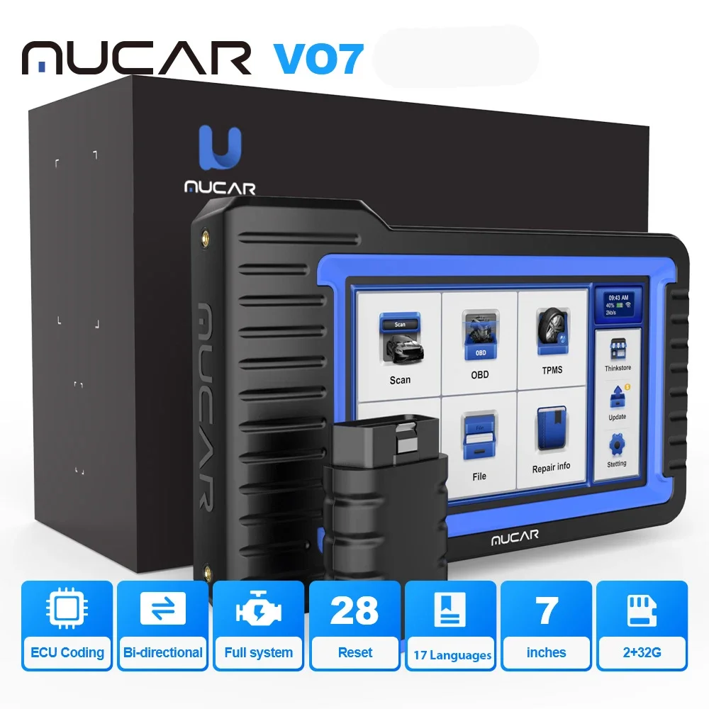 MUCAR VO7S Car Diagnostic Tool OBD2 Scanner Full System Bidirectional
