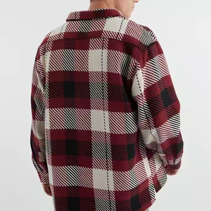 Chemise en flanelle unie pour homme, col mandarin, manches longues, décontractée, pour l'été, 100% coton, anti-rides, tricotée, séchage rapide, écologique - Product Image 6