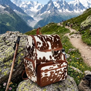 Sacs à dos pour étudiants en cuir de vachette premium avec poils, vente en gros, fournisseur OEM, logo personnalisé, qualité export, à vendre à prix raisonnable - Product Image 3