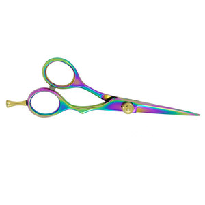 Professional Salon Hair Cutting Scissors Stainless Steel <b>Blade</b> Multi-Color Design Gold Adjustment Screw Sharp Medium Handle - Product Image 6