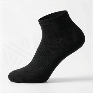 Black Ankle <b>Socks</b> Solid Knitted Breathable for Adults Daily Casual Wear - Product Image 3