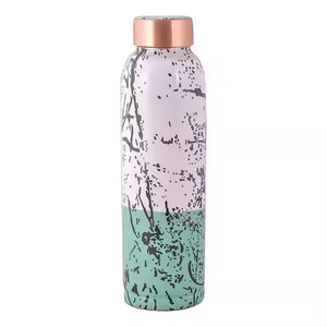 Bouteille d'eau en cuivre à motif marbre blanc, motif pierre de luxe, réutilisable, anti-fuite, design élégant, pour la maison et les voyages - Product Image 3