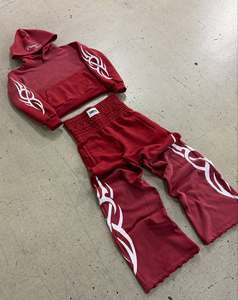 2026 Winter Heavyweight Tracksuit Hooded Full Zip Sweatshirt Pants <b>Set</b> Streetwear Unisex Adult 100% Cotton Autumn Casual Wear - Product Image 2