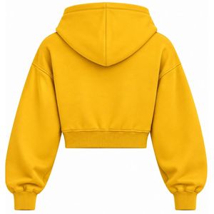 Custom Women <b>Cropped</b> Hooded <b>Jacket</b> Full Zip Hoodie Long Sleeve Casual <b>Ladies</b> Fashion Streetwear Wholesale Clothing Supplier - Product Image 2