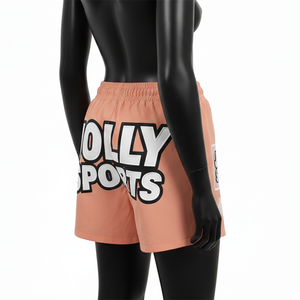 Shorts de Baño Premium para Mujer, Secado Rápido, Microfibra de Poliéster 120 GSM, Color Durazno Suave, Logotipo con Transferencia Térmica - Product Image 5