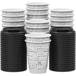 Confezione da 100 Bicchieri di Carta a Doppia Parete da 12 oz, Tazze da Asporto Isolate per Bevande Calde - Product Image 1