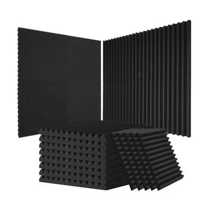 Pannelli Fonoassorbenti ad Alta Densità, Confezione da 80, 30,5 x 30,5 x 2,5 cm, Pannelli Insonorizzanti da Parete Resistenti al Fuoco, Pannelli Acustici 12 X - Product Image 1