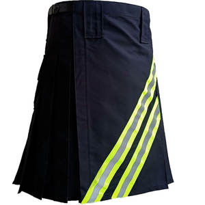 Kilt de travail réfléchissant haute visibilité en coton noir style pompier 2026 - Product Image 3