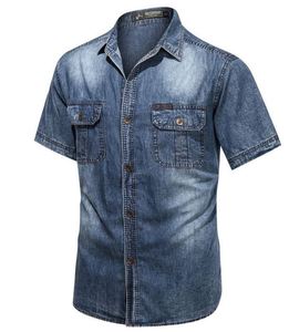 Camisas de Mezclilla Modernas Casuales para Hombre, 100% Algodón, Lavado Medio, Transpirables, Ligeras, a la Moda, Venta al Por Mayor - Product Image 2