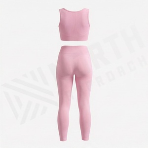 <b>Low</b> Moq Custom Material Yoga Set Made Workout New Arrival For Women Athletic Seamless Clothing Gym Activewear Tracksuits - Product Image 2