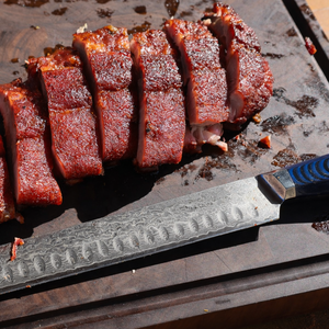 Cuchillo de Chef Japonés Ambidiestro Hecho a Mano con Hoja de Acero Damasco Forjado y Mango G10, Cuchillo de Cocina Multiusos Ecológico para Bricolaje - Product Image 5