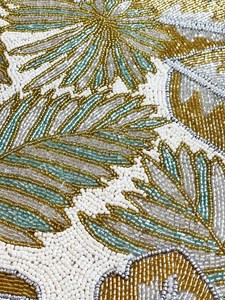 Handmade Eco-Friendly Durable Oriental Fabric <b>Table</b> <b>Runner</b> Irregular Shape <b>Teal</b> Floral Design Luxury Style Ali Fashion Mats Pads - Product Image 5