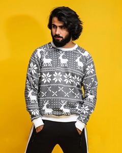 Sudadera Unisex Negra con Estampado Paisley, Cuello Redondo, Corte Regular, Felpa, 100% Algodón, Transpirable, Informal, para Otoño, 180g - Product Image 4