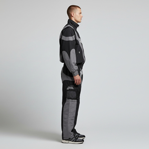 Cut <b>Sew</b> Cotton Windbreaker Hooded Casual Solid Winter Tracksuits <b>Set</b> Custom Design Sports Workout Football 2 Piece Men - Product Image 4