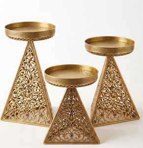 Porte-bougie moderne en métal pour plusieurs bougies chauffe-plat, centre de table décoratif rond, décoration d'intérieur, support à bougies - Product Image 3