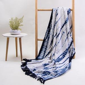 Luxury Cotton Handmade Eco Friendly Tie Dye Cotton Throw Handmade Soft Blanket for Sofa <b>Bed</b> and Living Room Decoration - Product Image 4
