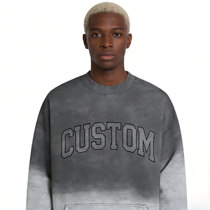 Sweat-shirt pour homme en polaire mi-lourde, coupe confortable, logo personnalisé, marque privée, OEM, mode américaine - Product Image 5