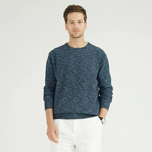 เสื้อสเวตเตอร์ไหมพรมผสมอะคริลิคทรงกลมคอ สำหรับผู้ชาย ฤดูหนาว ผลิตตามสั่ง OEM ผลิตในจีน - Product Image 1