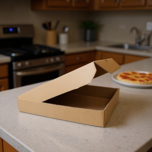 Caja de herramientas estilo pizza de cartón corrugado troquelado de tamaño personalizado para embalaje plano de productos, fabricada en Vietnam - Product Image 3