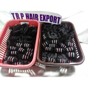 26" High Quality Black Virgin Indian Remy <b>Hair</b> 100% Natural French Kinky Curl Temple Machine Double Weft <b>Braiding</b> <b>Extensions</b> - Product Image 4