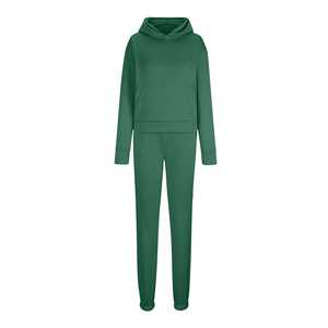 Conjunto Deportivo de Dos Piezas para Mujer, Sudadera con Capucha y Pantalones Deportivos, Transpirable, de Algodón Grueso, Marca Blanca - Product Image 5