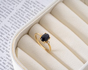 Anillo de Piedra de Oro Azul Medianoche, Anillo de Piedras Preciosas Inspirado en la Galaxia con Detalles en Piedra de Oro Azul Nocturno, Plata de Ley 925, Chapado en Oro de 14K - Product Image 4