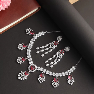 Conjunto de collar AD de alta demanda para mujer con pendientes a juego disponibles a precios asequibles de La India - Product Image 6