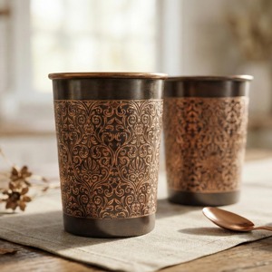 Bouteille d'eau en cuivre au design tendance et élégant, finition lisse, article en gros - Product Image 3