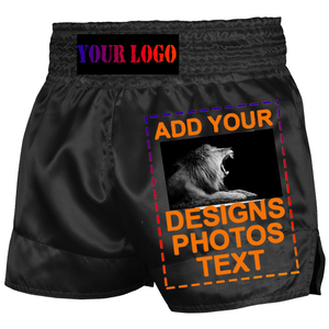 Shorts de boxe personnalisés pour hommes et femmes, broderie, shorts MMA, shorts d'entraînement professionnels pour le combat, le kickboxing, pour garçons, filles et enfants - Product Image 5