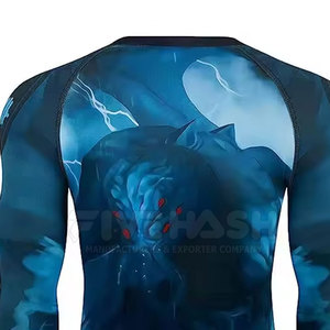 En stock, vente en gros, vêtements de sport pour hommes, rashguard professionnel imprimé par sublimation - Product Image 5
