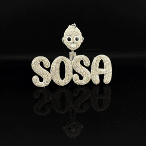 Pendentif Hip Hop Chrétien de Luxe en Alliage avec Diamants Glacés et Couronne Impériale pour Unisexe - Product Image 1