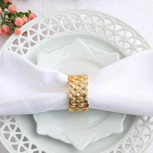 Handcrafted Metal Napkin Rings Luxury Dining Accessories For Holiday Dinner <b>Party</b> <b>Table</b> Decoration Supplies - Product Image 1