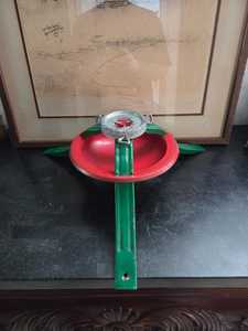 Vintage Red & Green Metal Christmas <b>Tree</b> Stand – Mid Century Holiday Decor - Product Image 5