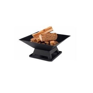 Moderno Caminetto da Giardino Quadrato Portatile con Griglia BBQ e Stufa a Legna per Barbecue Compatti - Product Image 2