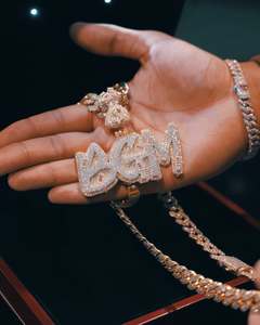 Professional Factory Custom Moissanite Letter <b>Charm</b> Pendant 925 <b>Silver</b> Plated for Certified Unisex Trendy Everyday Wear - Product Image 3