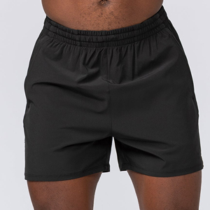 Shorts de sport décontractés écologiques pour hommes, en polyester et élasthanne, séchage rapide, respirants, coupe-vent, taille élastique, coupe ample - Product Image 4