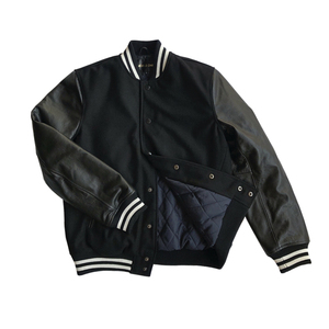 Hot Sale Premium Quality Custom logo <b>Letter</b> <b>Man</b> <b>Jacket</b> Warm Winter Leather Sleeves Varsity <b>Jackets</b> Embroidery Printed logo - Product Image 2