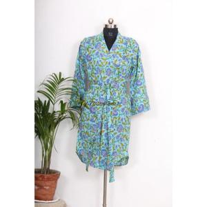 Camisa Midi de Algodón 100% con Estampado Floral, Cuello en V, para Eventos Formales/Nocturnos, Ecológica, Transpirable, con Botones - Product Image 5