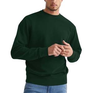 Sudadera Oversize de Cuello Redondo para Hombre, Suave, de Peso Medio, 100% Algodón Felpa, 300 GSM, Básica, con Dobladillo y Puños Acanalados para Invierno - Product Image 5