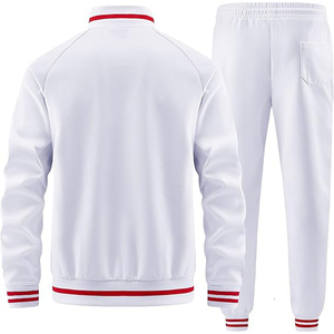 Conjunto de Sudadera con Capucha y Pantalones Deportivos para Hombre, Estilo Urbano, Invierno, Color Sólido, 100% Algodón, Felpa, Tejido Grueso para Deportes - Product Image 3